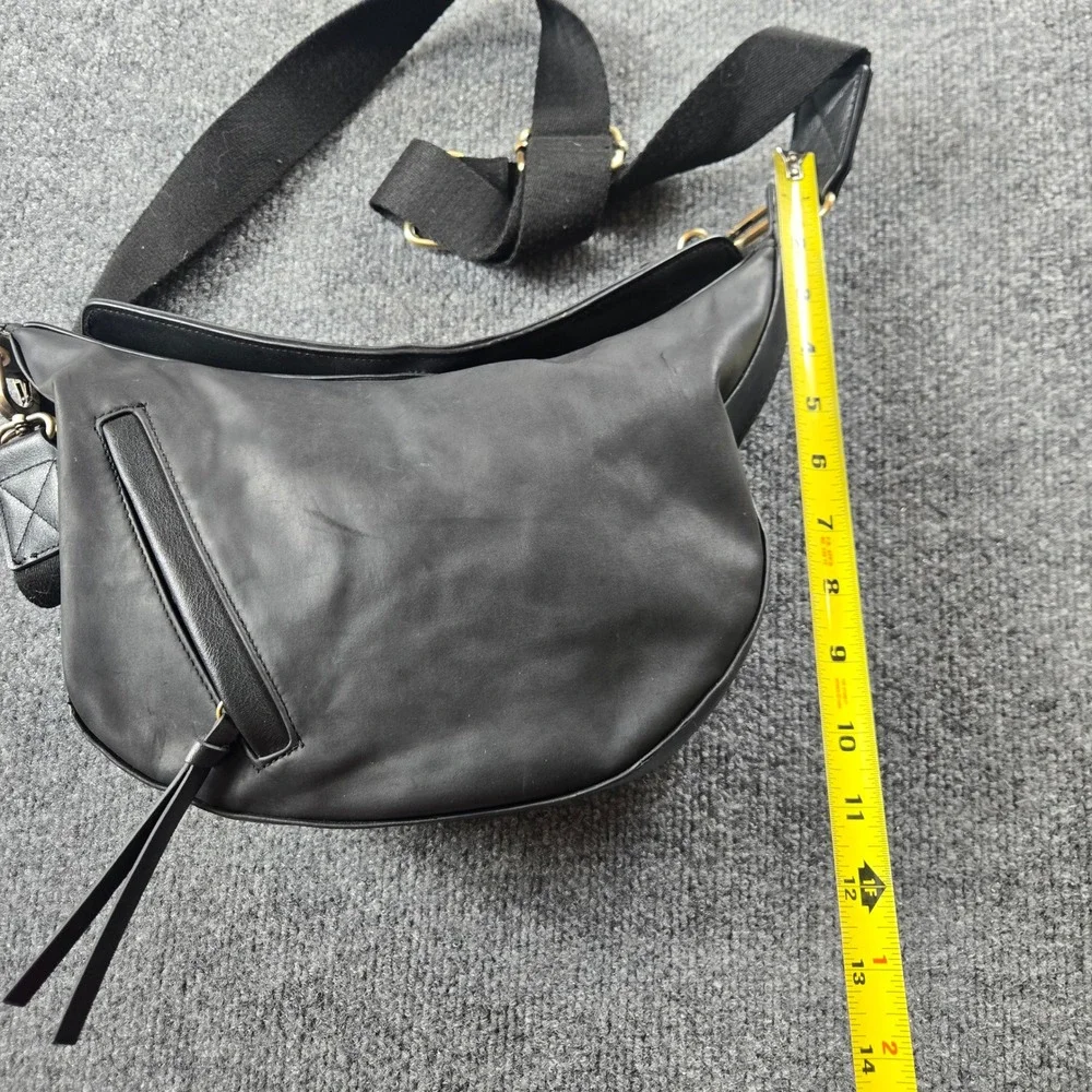 Unbranded Hobo Bag Women Medium Black Excellent Crescent Crossbody (A1)